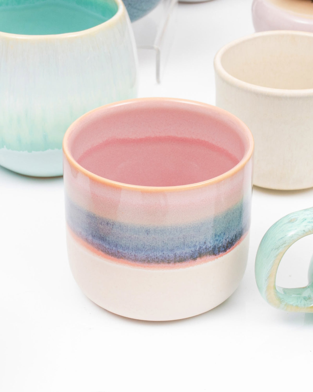 Nódoa - Large cup dipped pink green