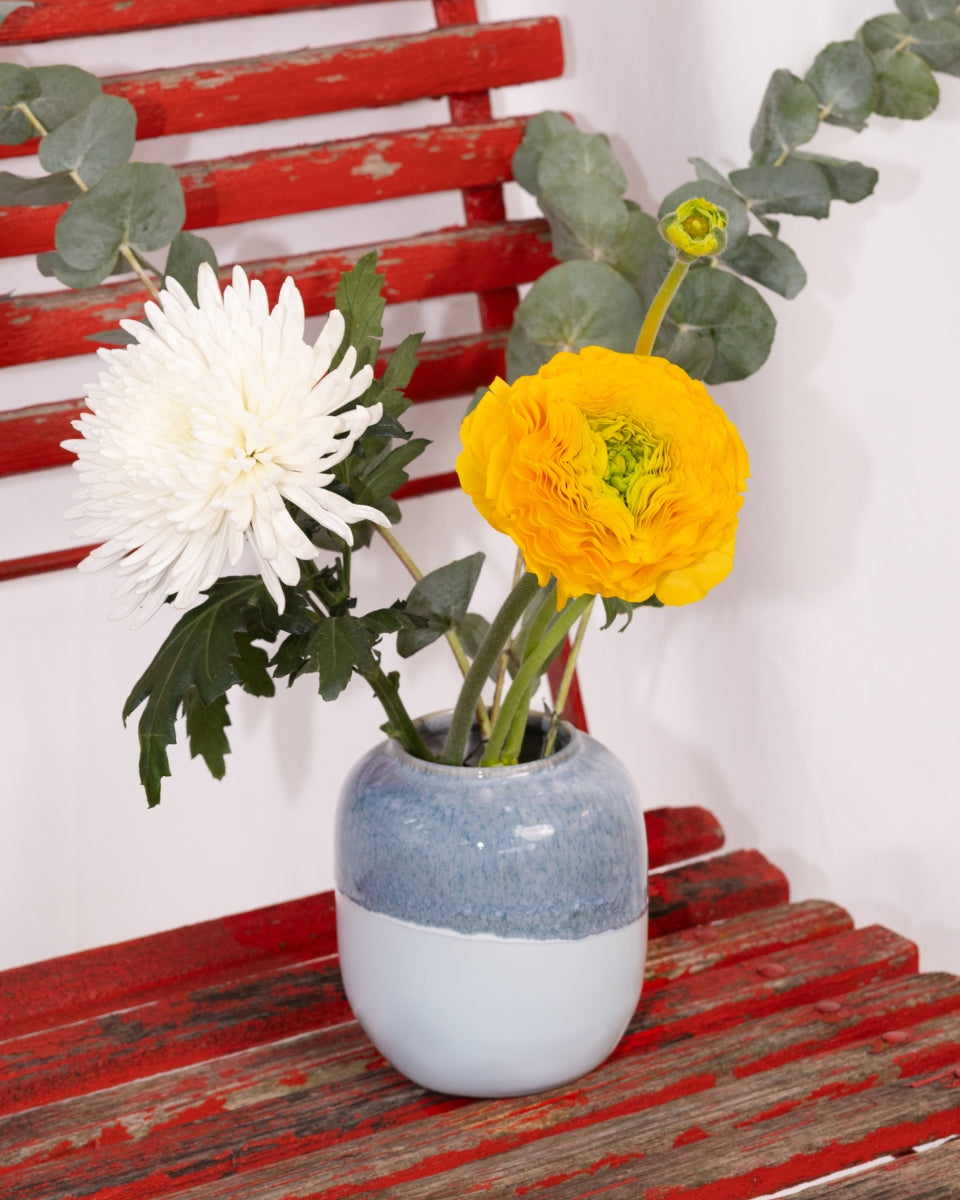 Coimbra Vase M graublau blau