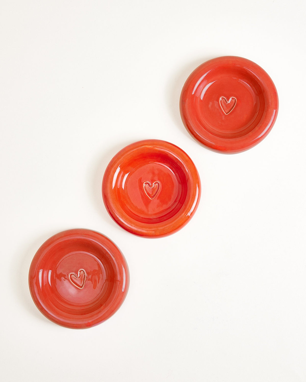 Seia - Mug & Saucer Heart Red