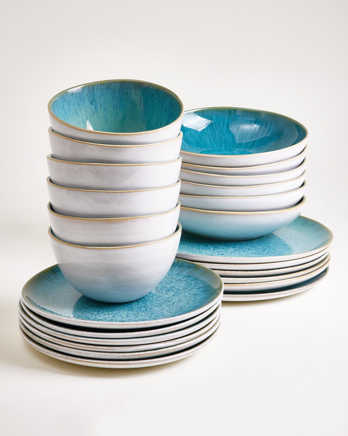 Areia Geschirr-Set classic aqua 24-teilig