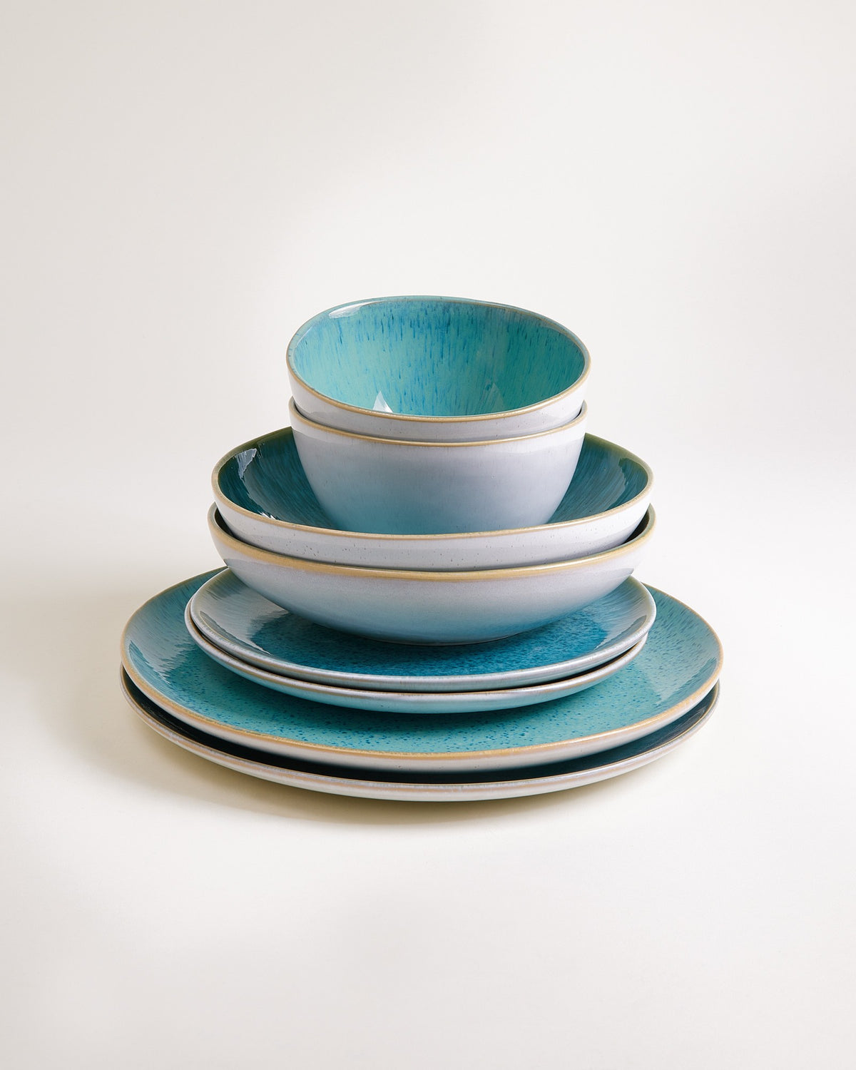 Areia Geschirr-Set classic aqua 8-teilig