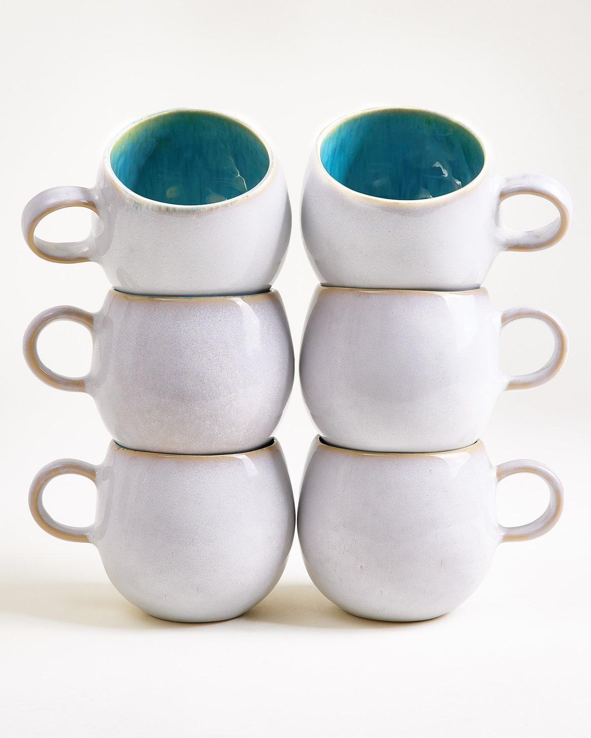 Areia - Large mug aqua Set of 6