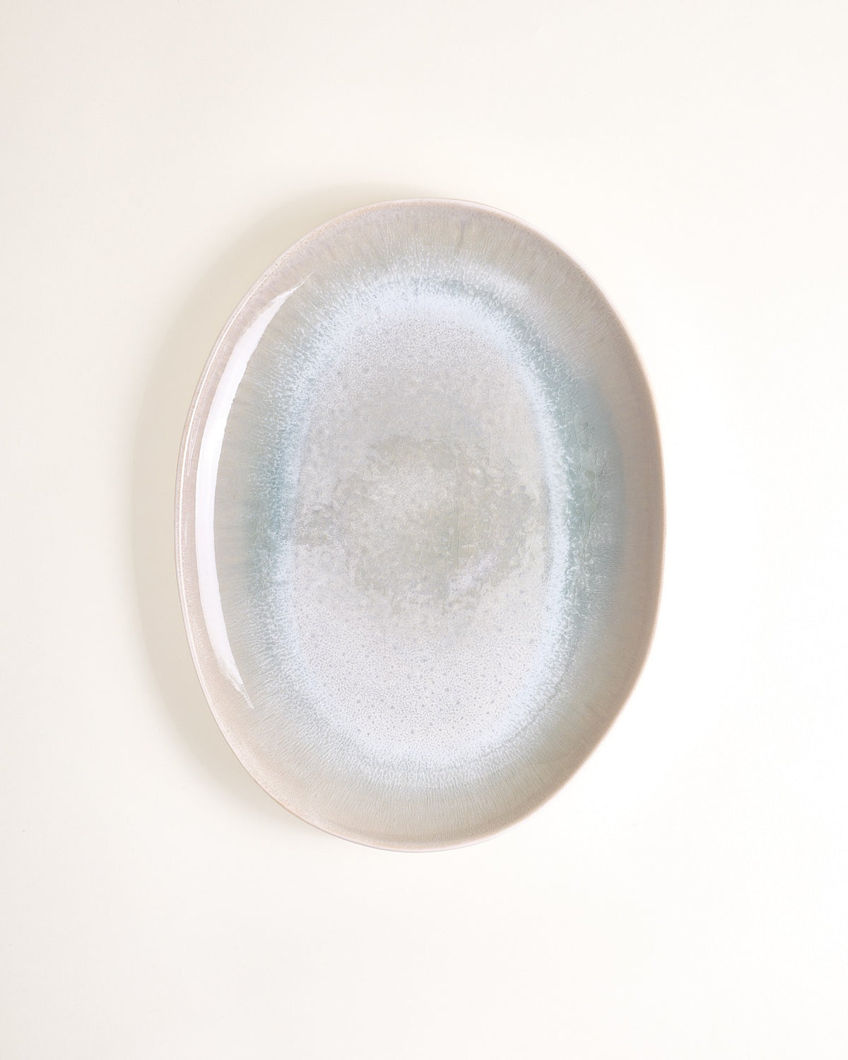 Areia Servierplatte L oval grau