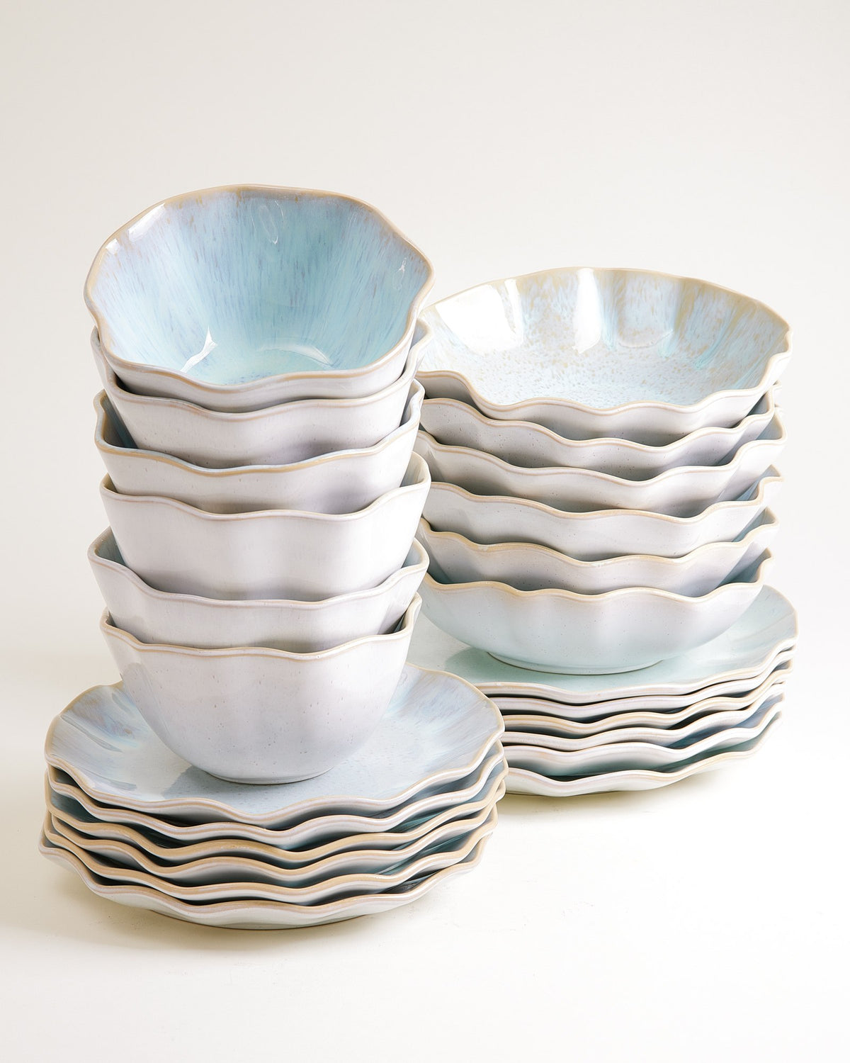 Areia Geschirr-Set shell azur 24-teilig
