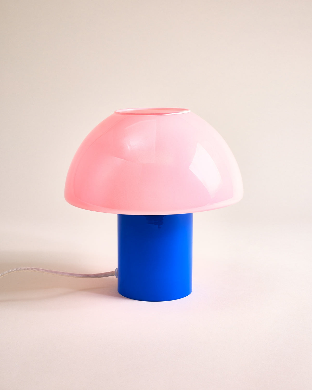 Cogumelo Glaslampe rosa blau