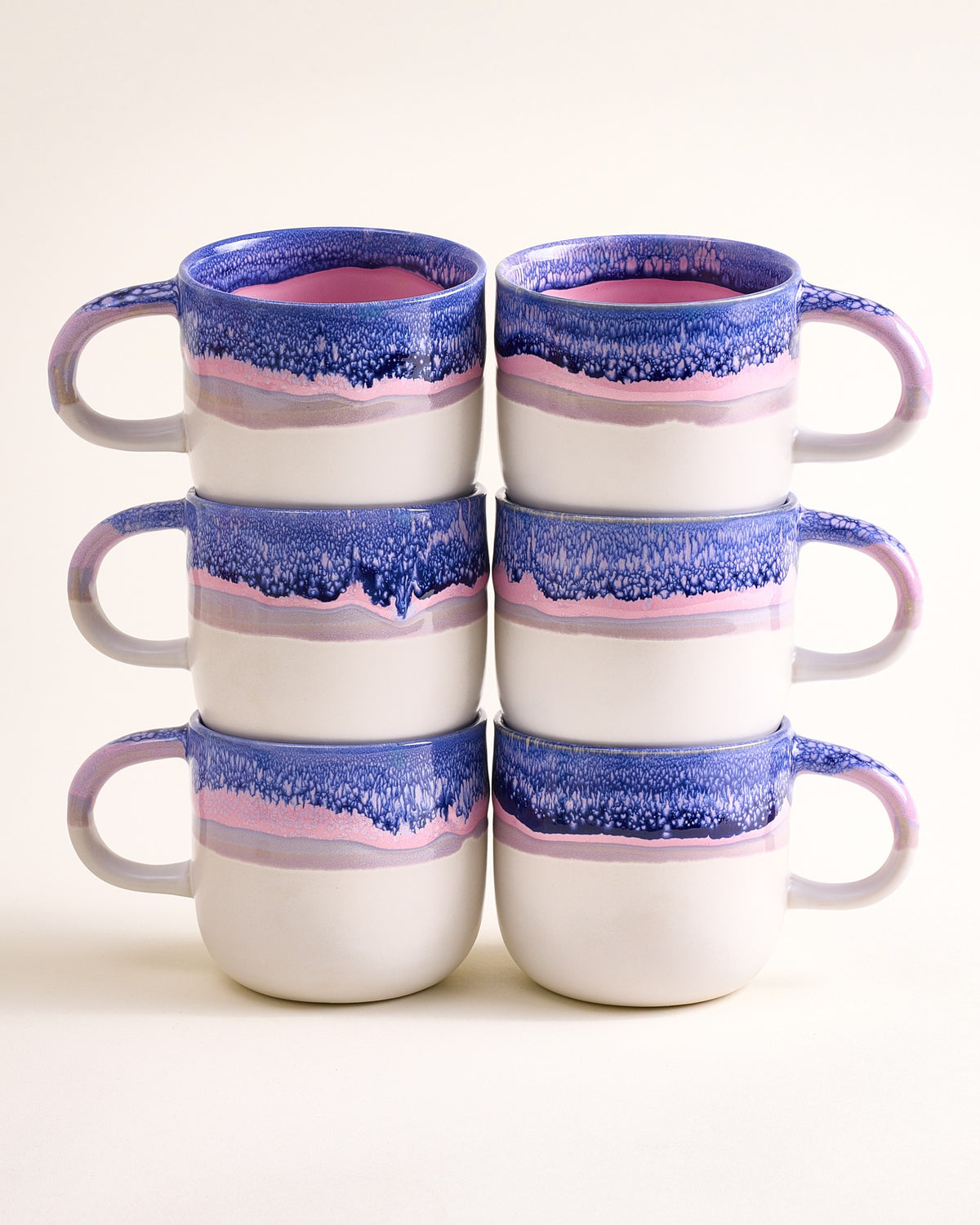Coimbra - Tazza grande blu viola Set da 6