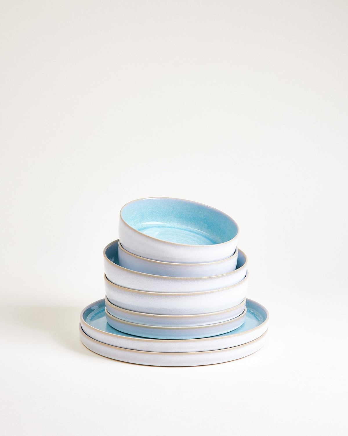 Cordoama Geschirr-Set modern aqua 8-teilig
