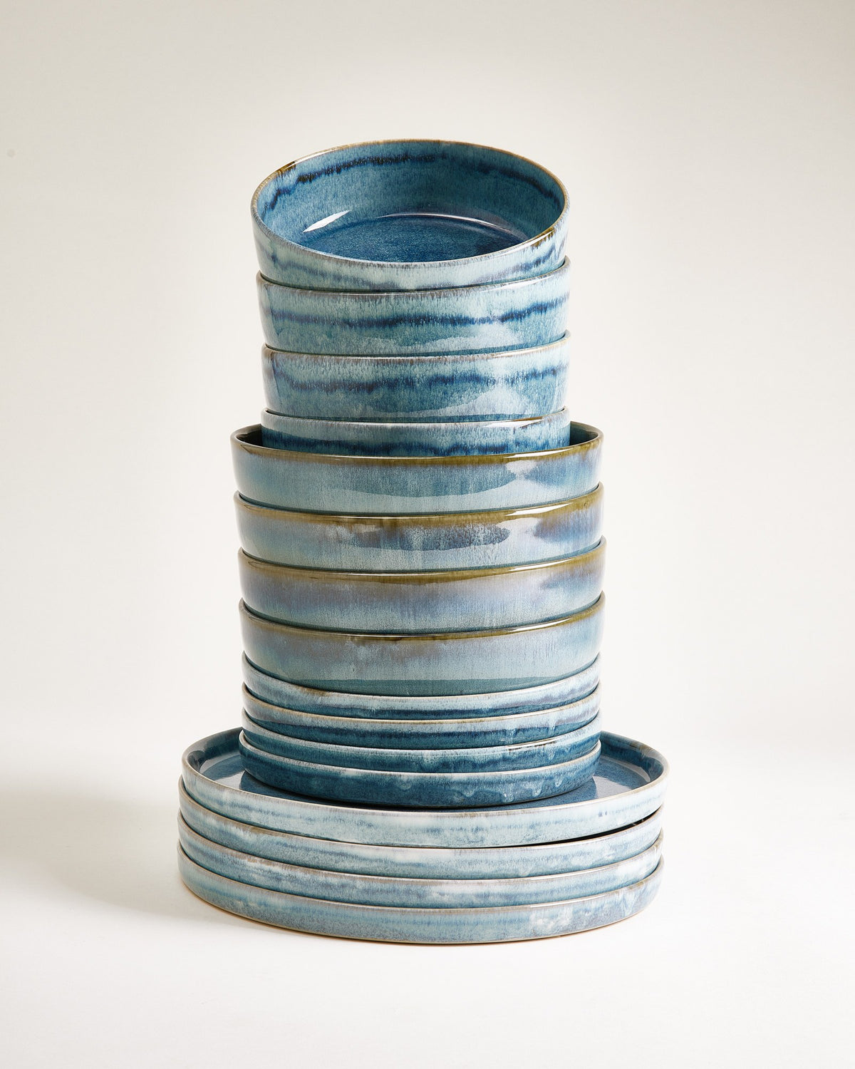 Cordoama - Tableware set modern green-blue 16 pieces