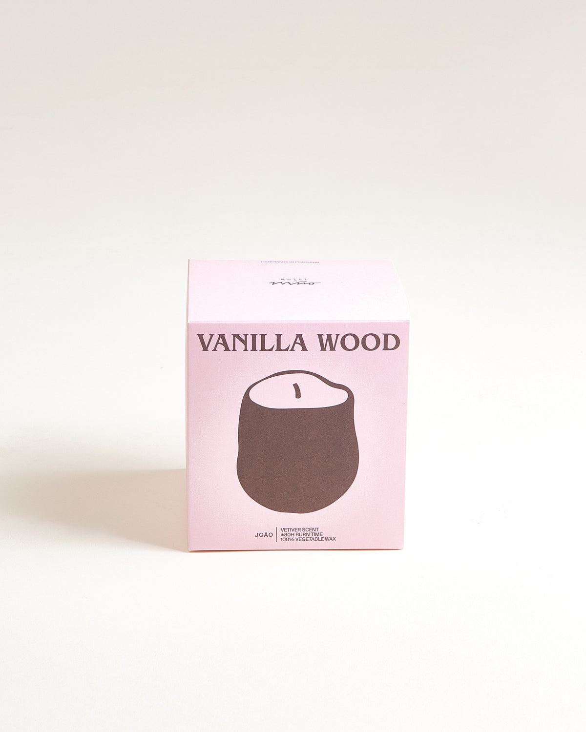 João Duftkerze Vanilla Wood rosa braun
