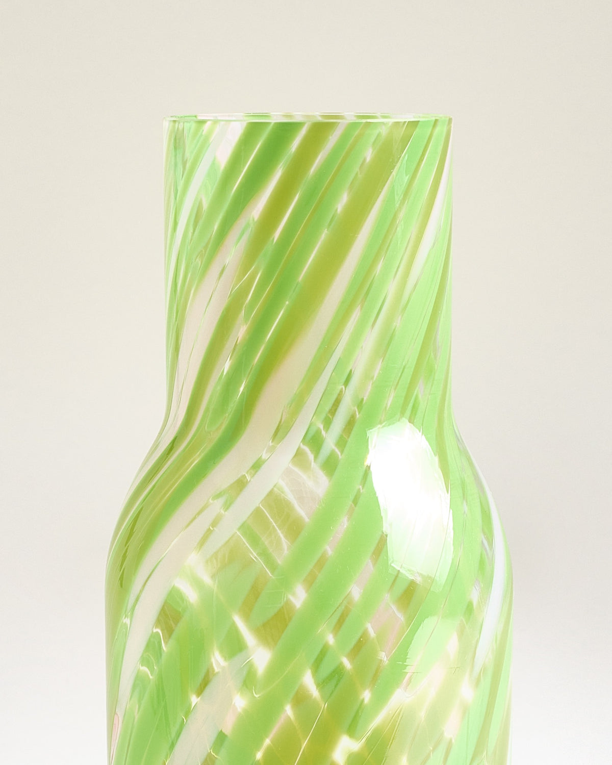 Joia - Caraffa in vetro drops verde rosa