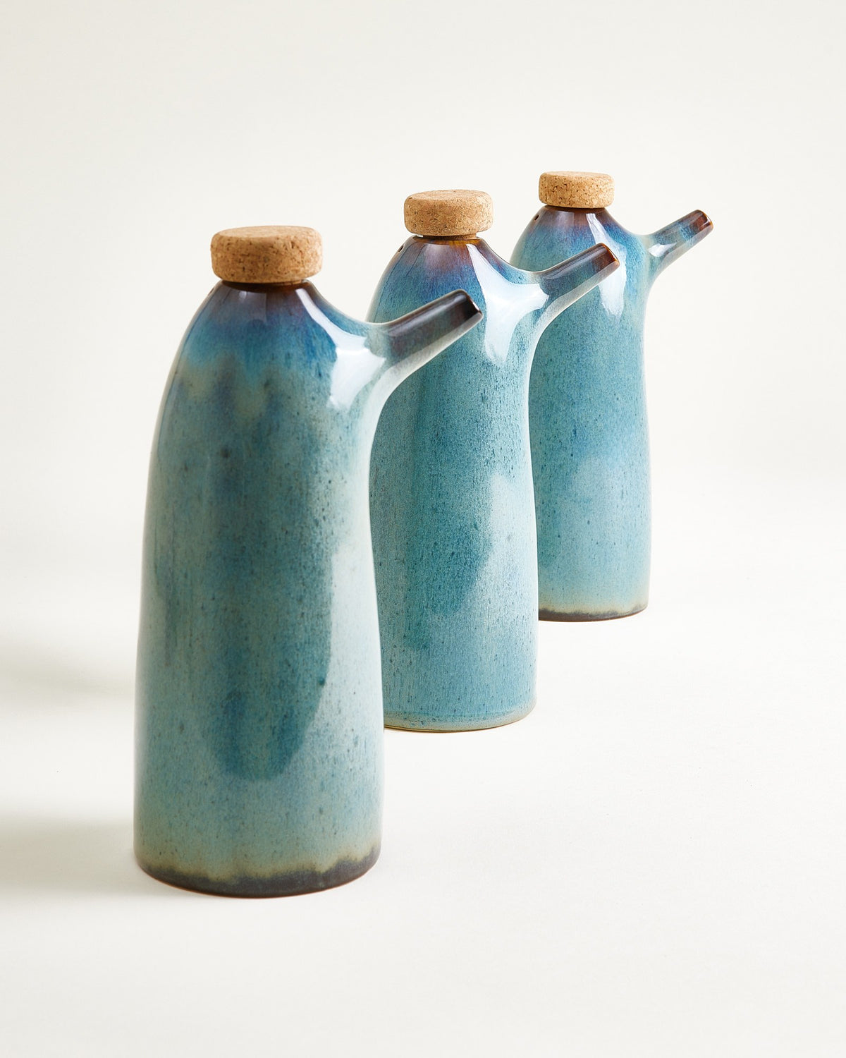 Madeira Essig- & Ölflasche grünblau