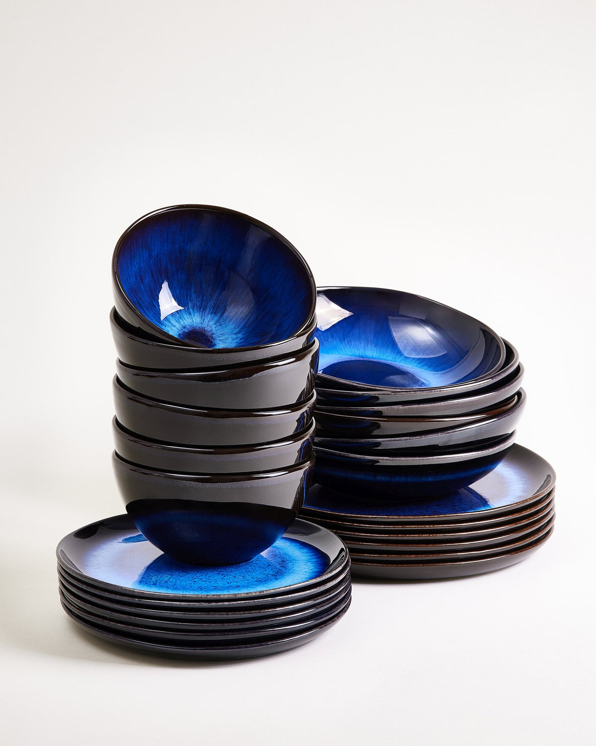 Melides Geschirr-Set deepseablue 24-teilig