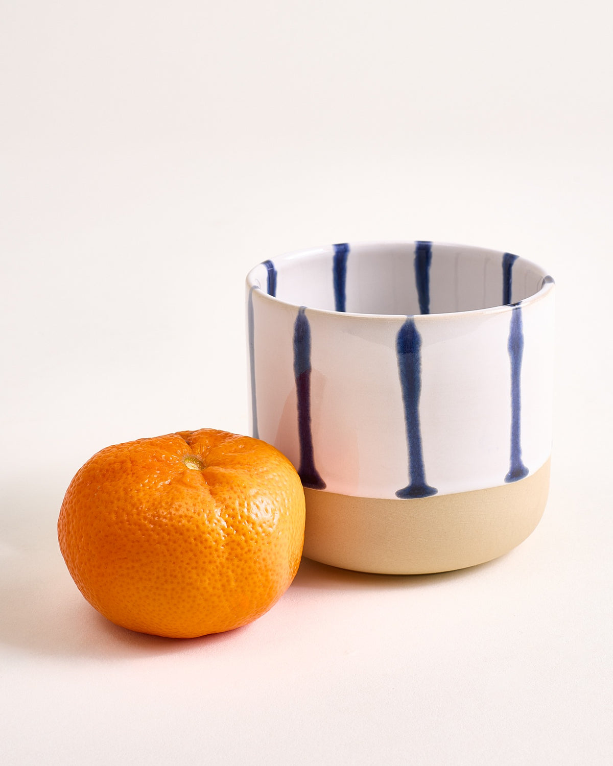 Nódoa Becher groß gestreift weiß blau 4er-Set