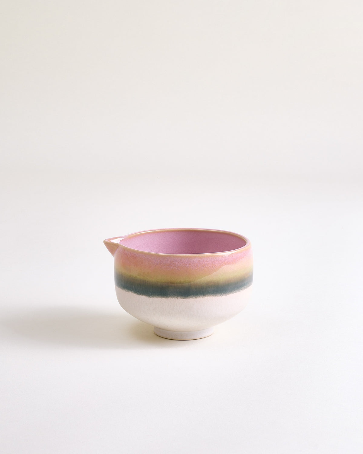 Nódoa - Ciotola per matcha organico dip-dye rosa verde