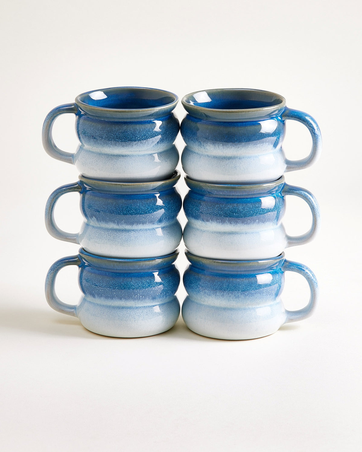Ombra - Small mug Bubble dark blue light blue Set of 6