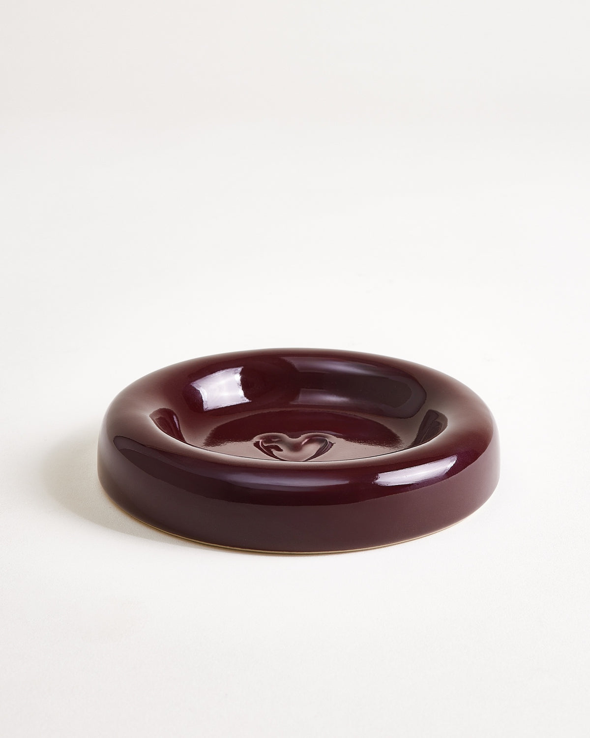 Seia - Mug & Saucer Heart Burgundy