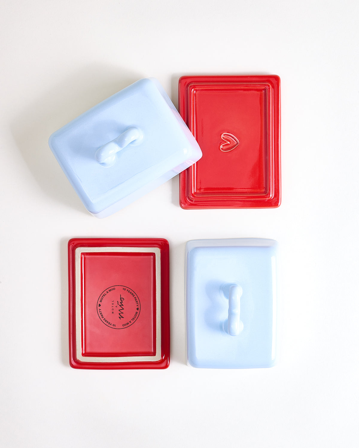 Seia - Beurrier Cœur bleu clair, rouge