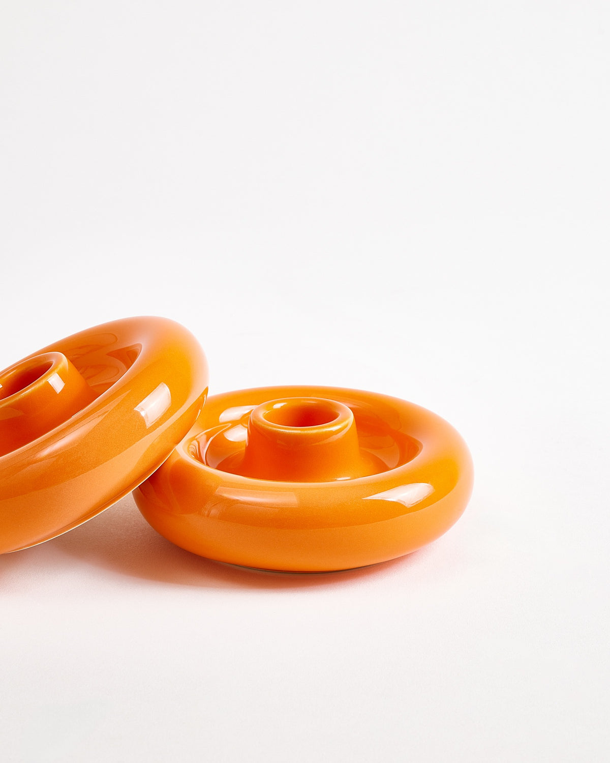Seia - Large candlestick orange