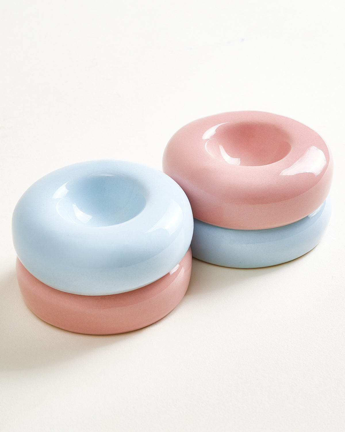 Seia- Egg cup light pink and light blue, set of 4