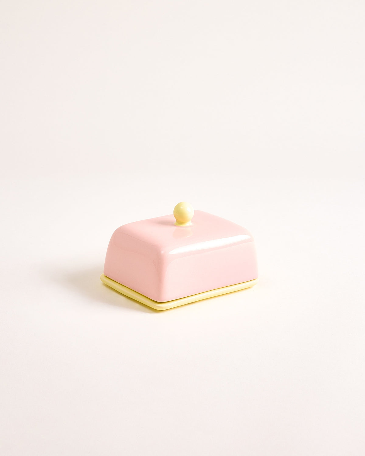 Seia - Butter dish pink yellow
