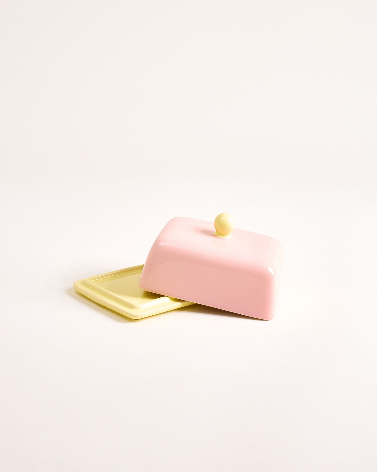 Seia - Butter dish pink yellow