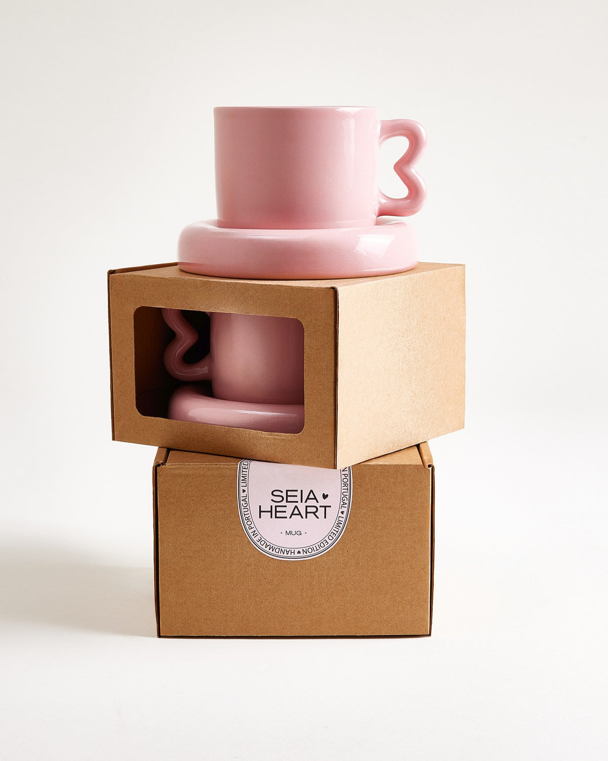 Seia - Set regalo Cuore rosa e bordeaux 5 pezzi