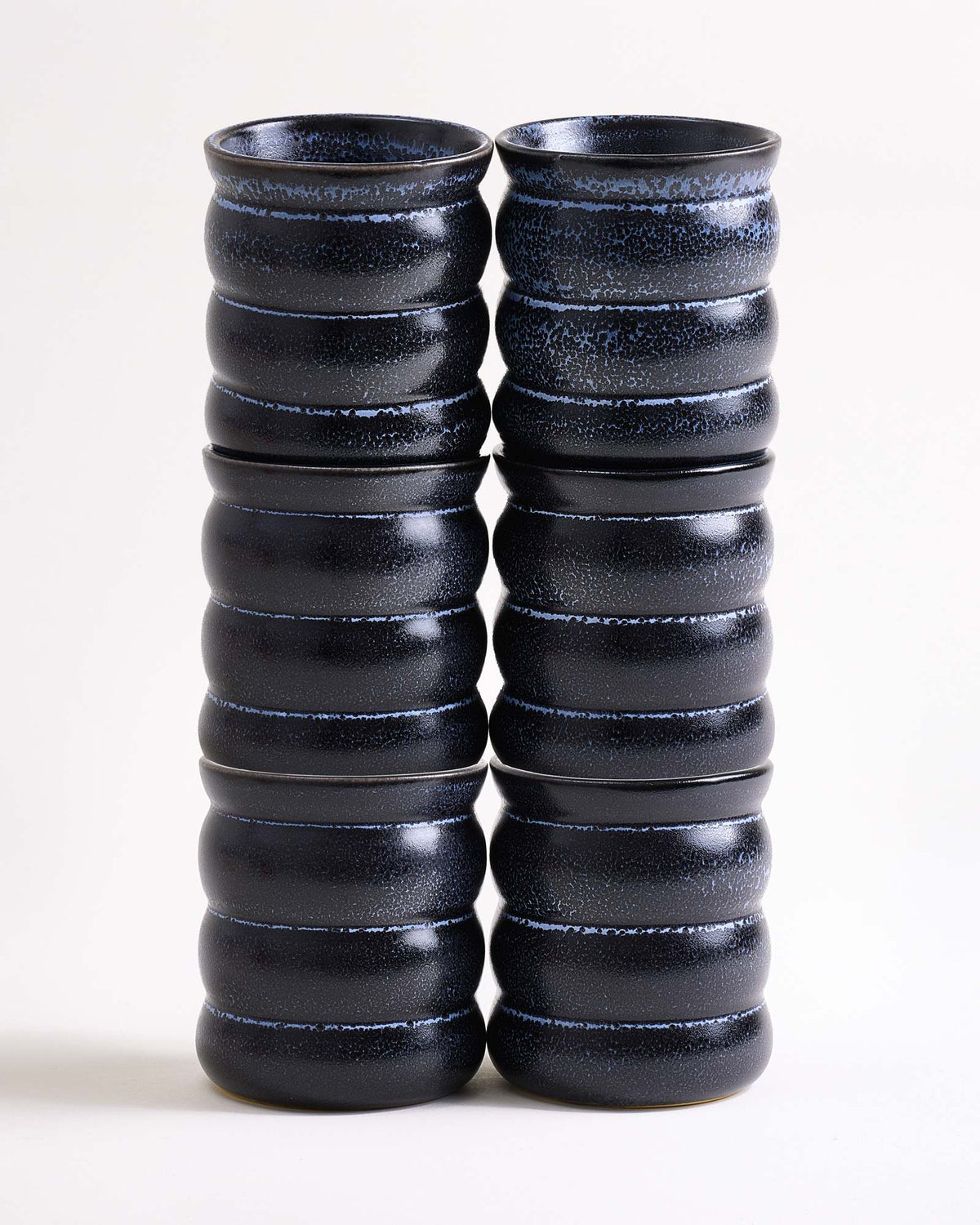 Turmalina - Large cup Bubble black Set of 6
