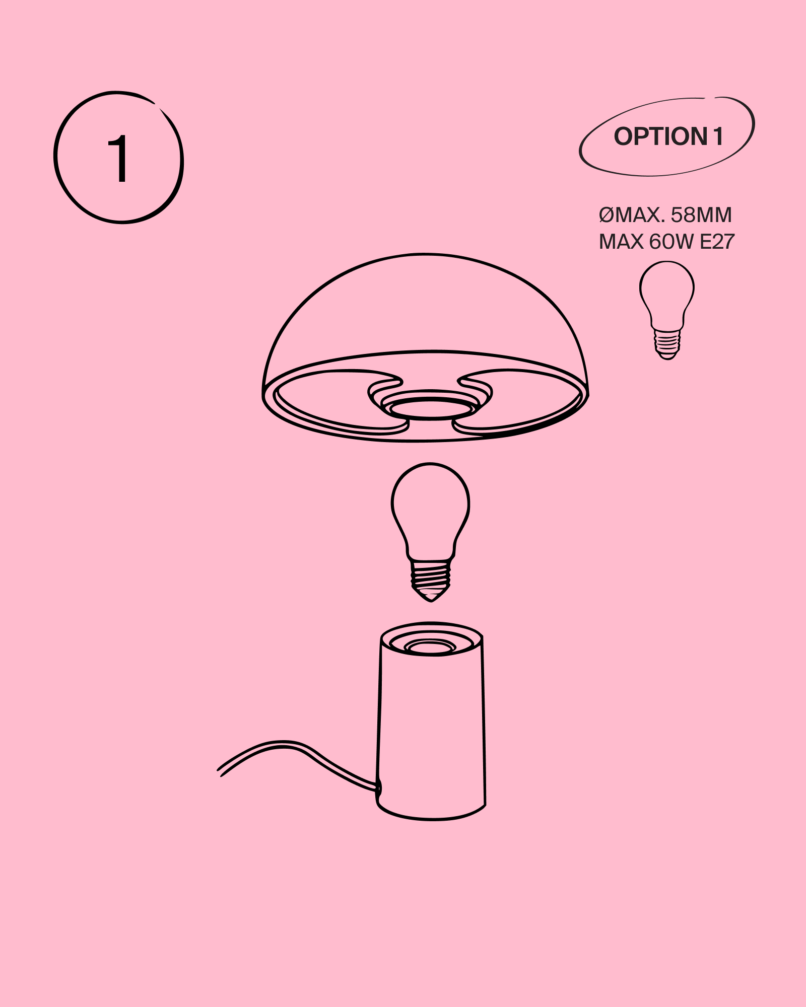 Cogumelo Keramiklampe sand