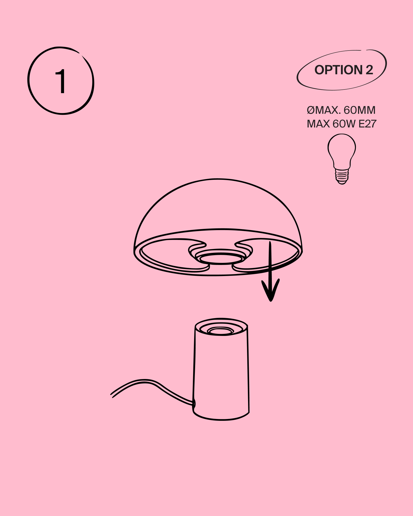 Cogumelo Keramiklampe sand