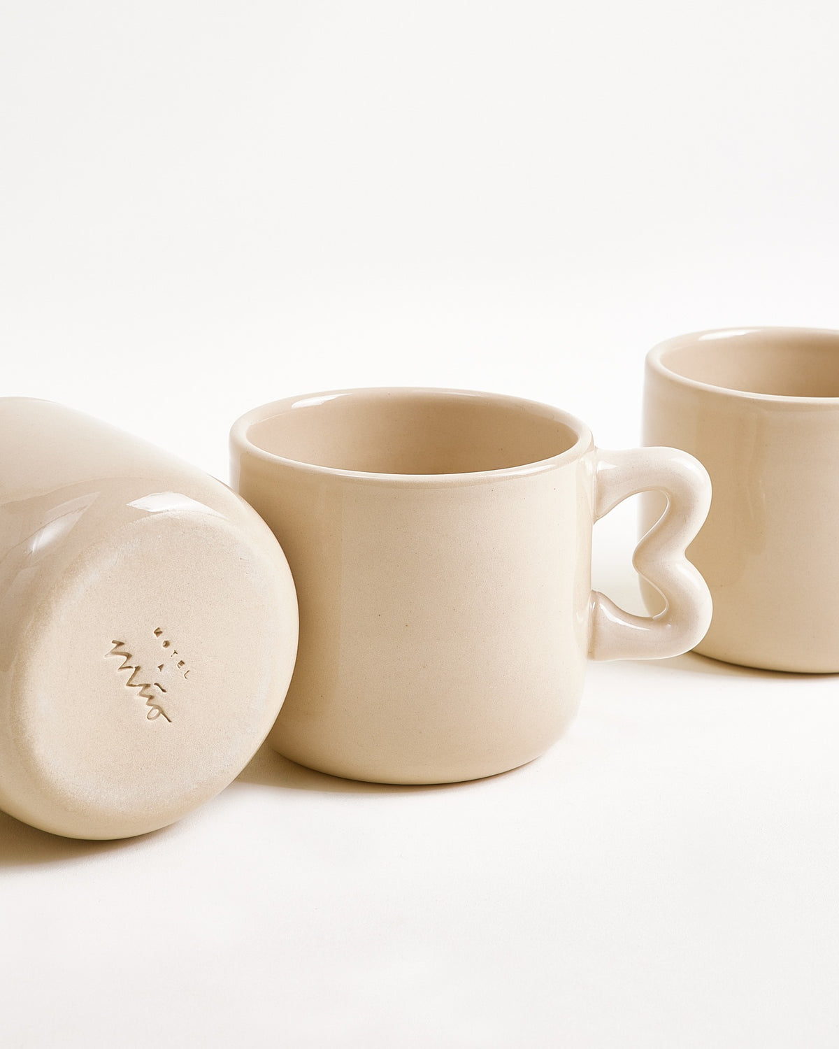 Seia Tasse & Untertasse Herz sand