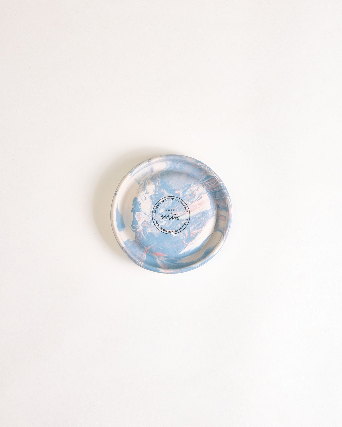 Seia Cup & Saucer, Marbled Blue and White