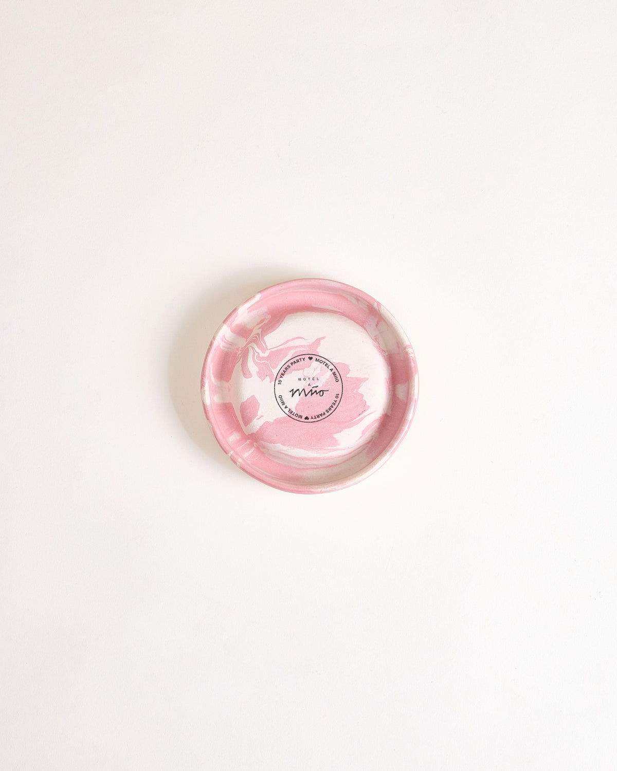 Seia Becher & Untertasse marbled rosa weiß
