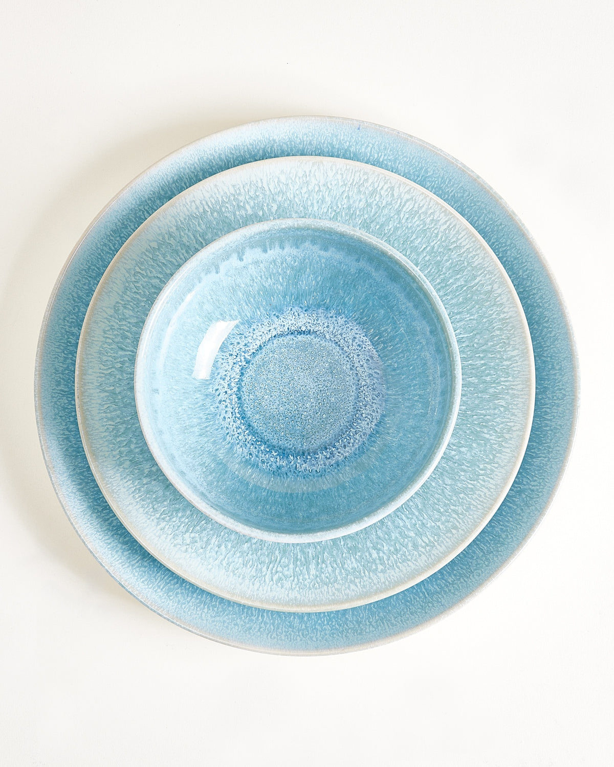 Alcachofra - Large plate green-blue
