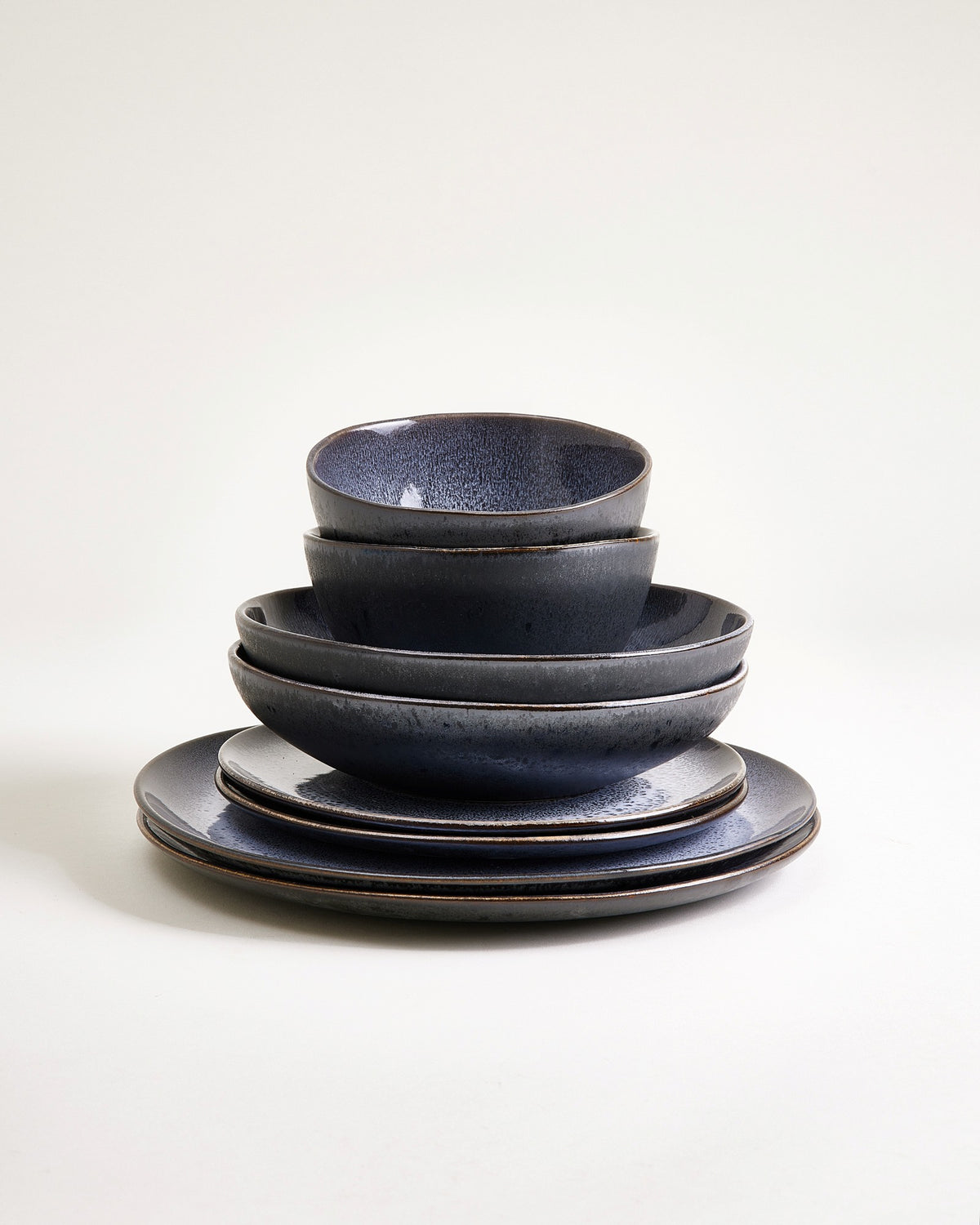 Areia Geschirr-Set classic schwarz 8-teilig