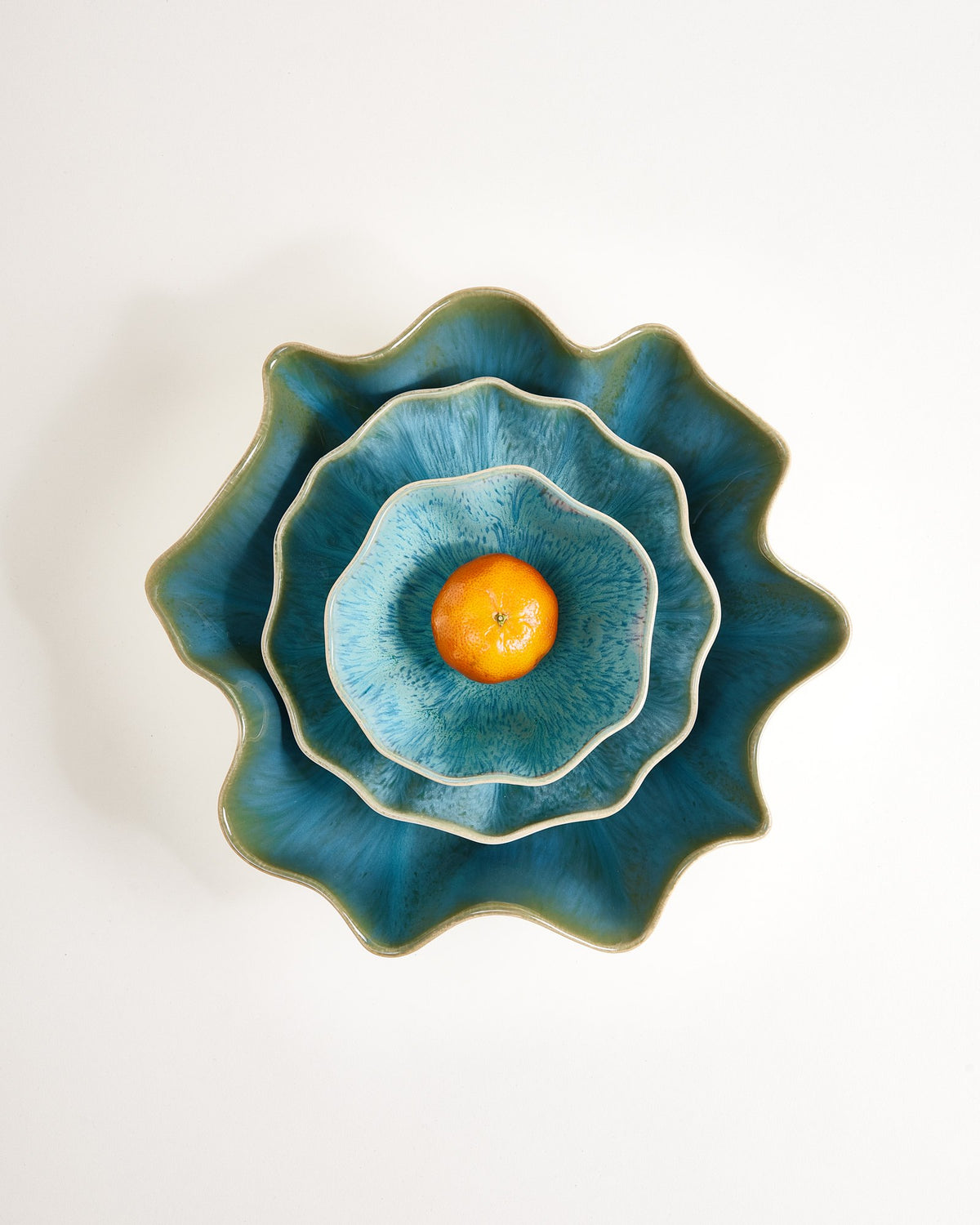 Areia - Serviesset shell aqua 3-delig