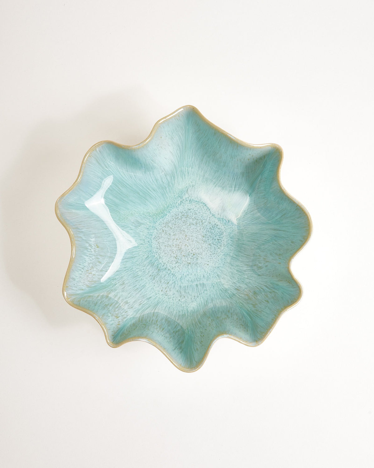 Areia - Large Serving bowl shell mint
