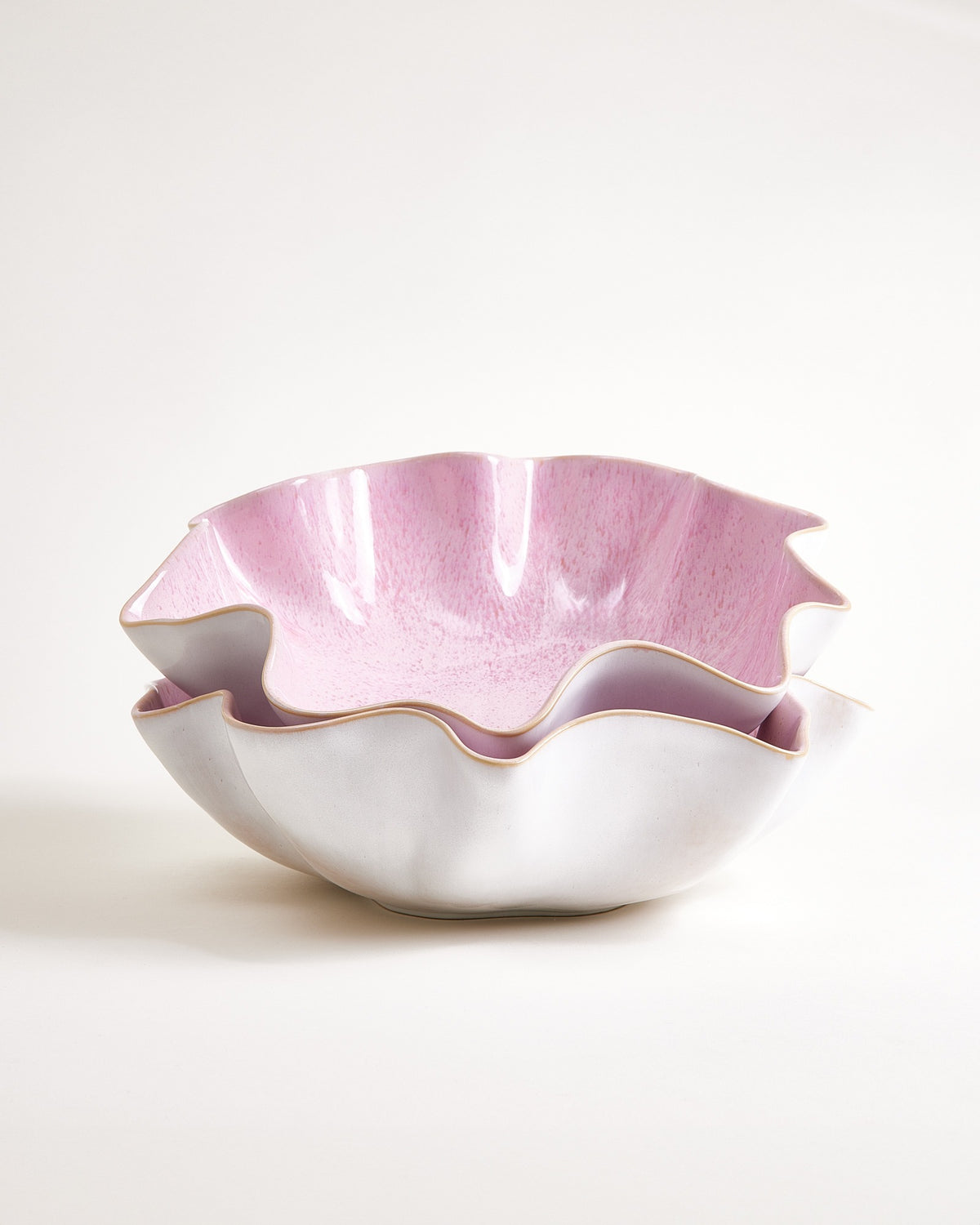 Areia - Large Serving bowl shell rosé