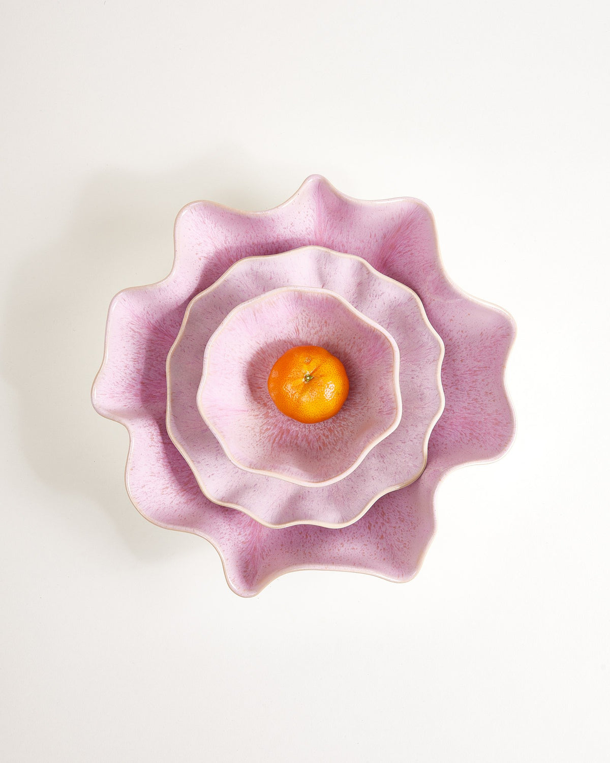 Areia - Large Serving bowl shell rosé
