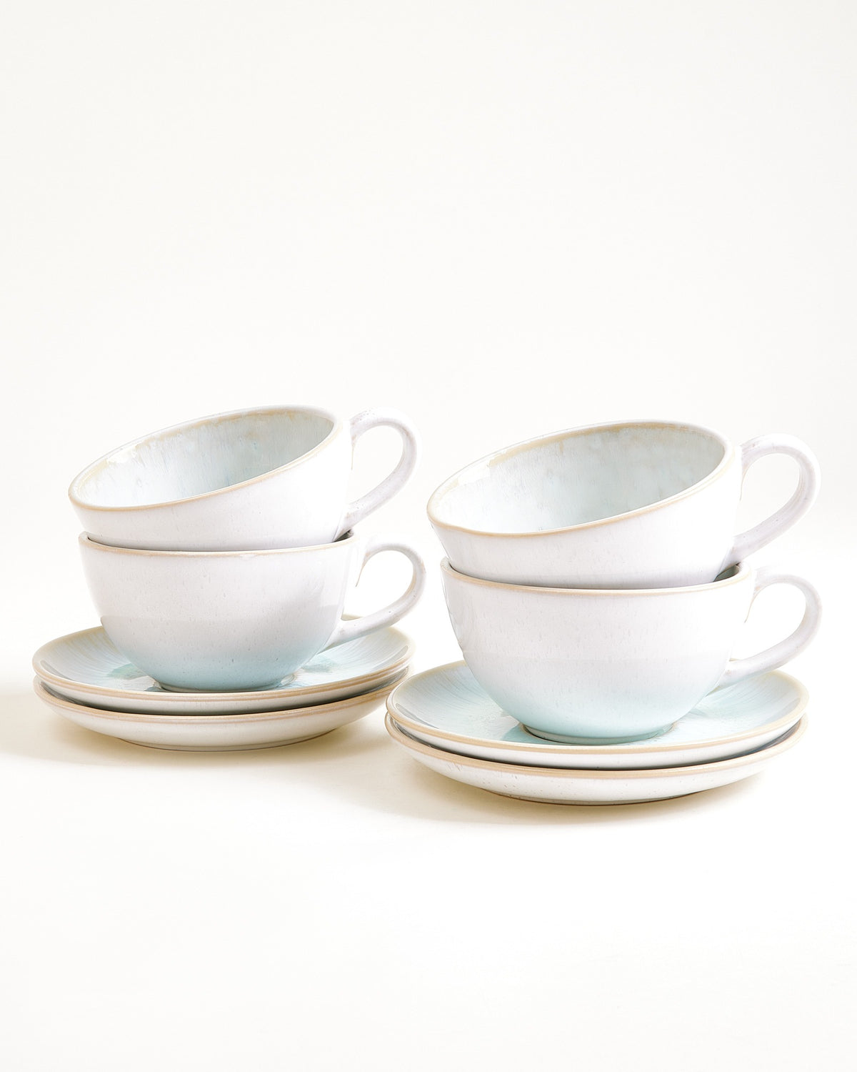 Areia Teetasse & Untertasse groß classic azur 4er-Set