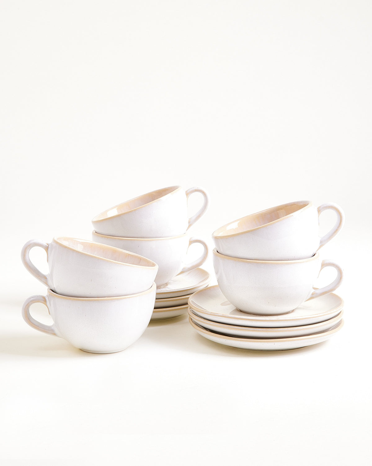Areia Cappuccinotasse & Untertasse klein classic sand 6er-Set