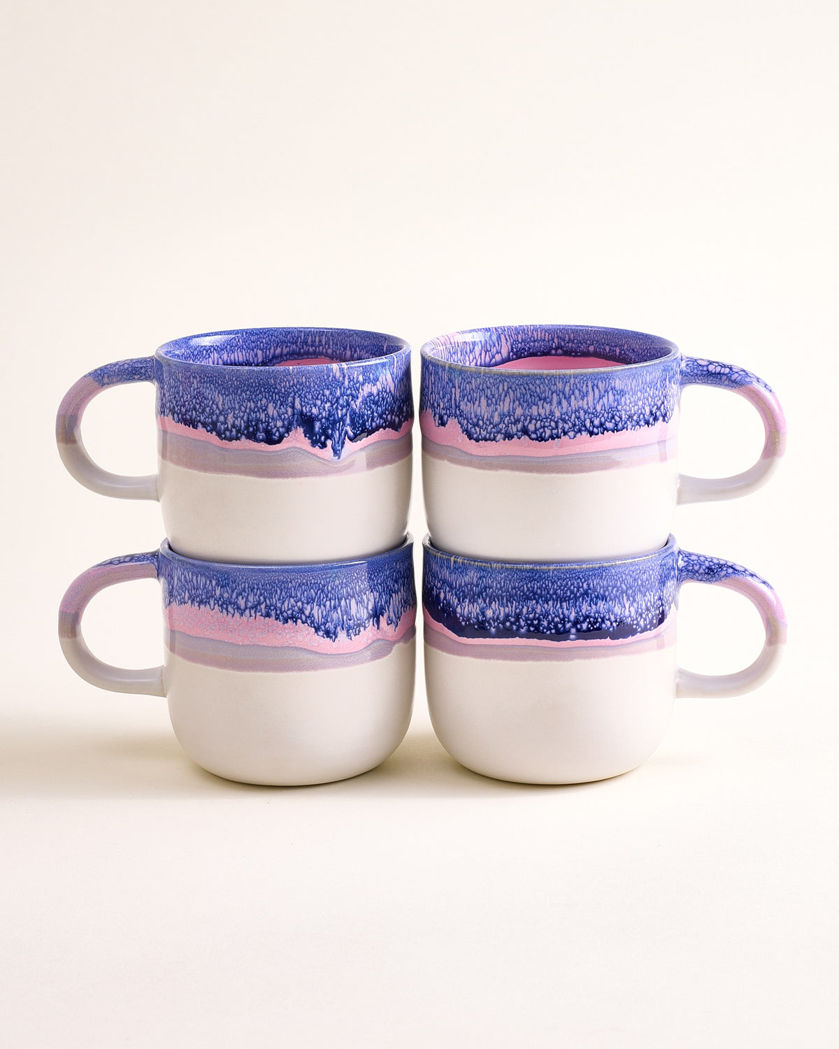 Coimbra Tasse groß blau lila 4er-Set