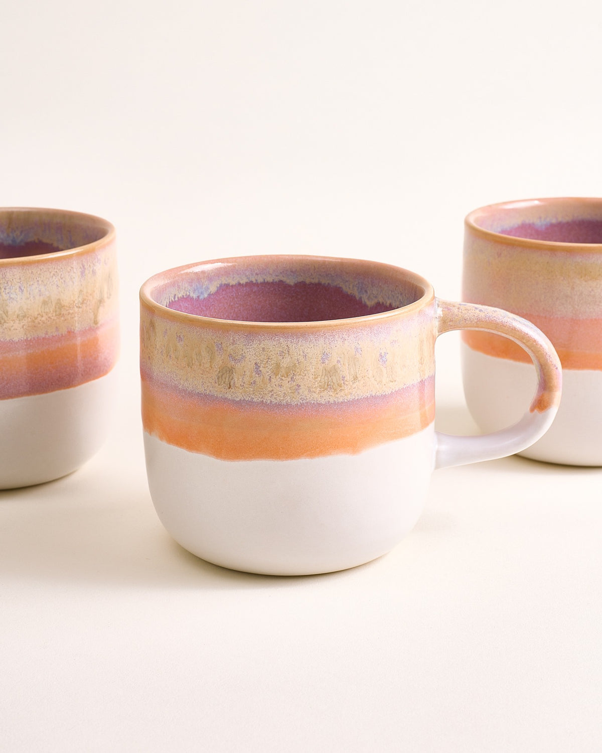 Coimbra Tasse groß lila orange 6er-Set
