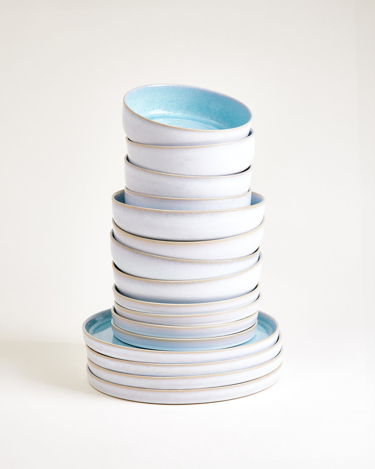 Cordoama Geschirr-Set modern aqua 16-teilig