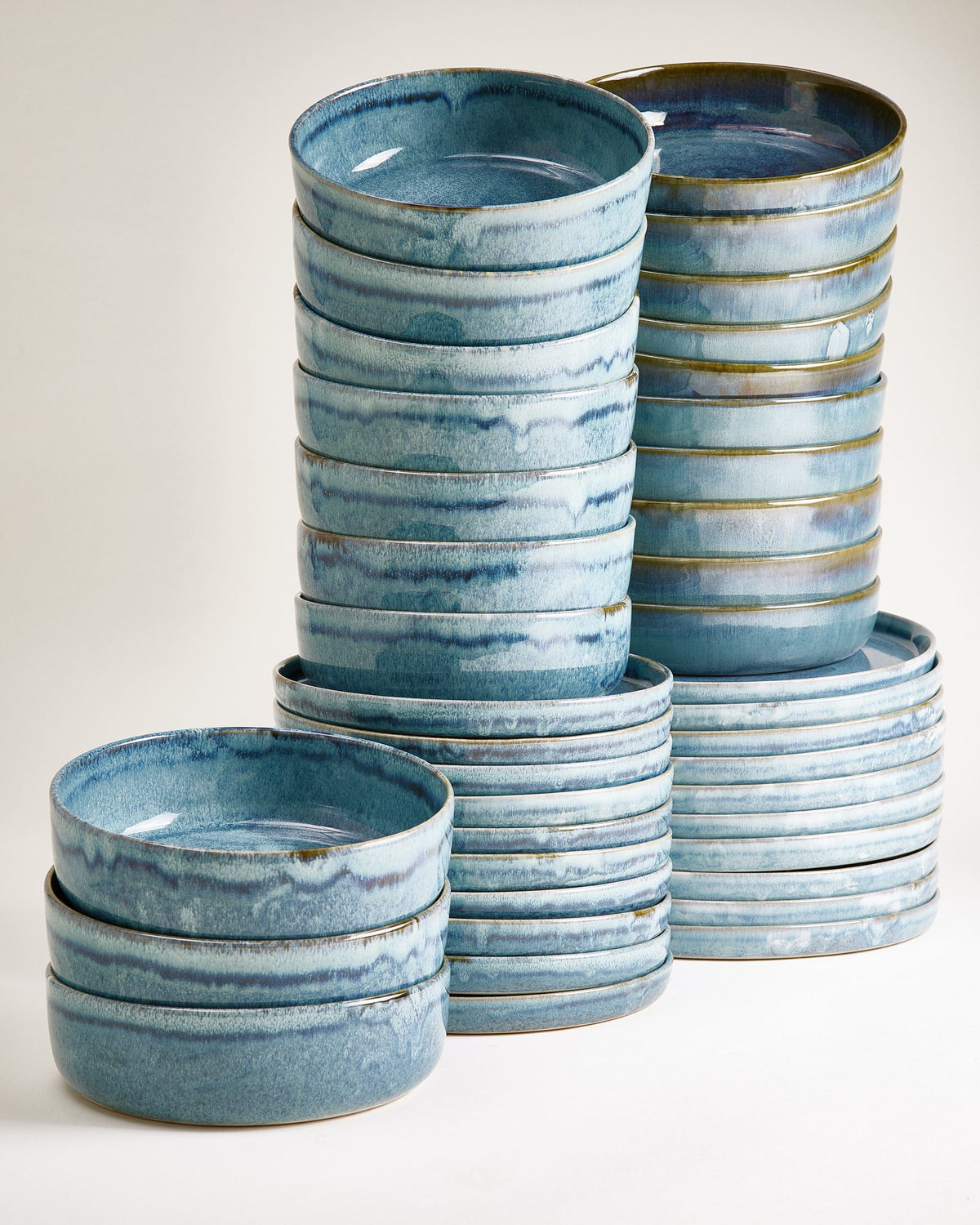Cordoama - Tableware set modern green-blue 40 pieces