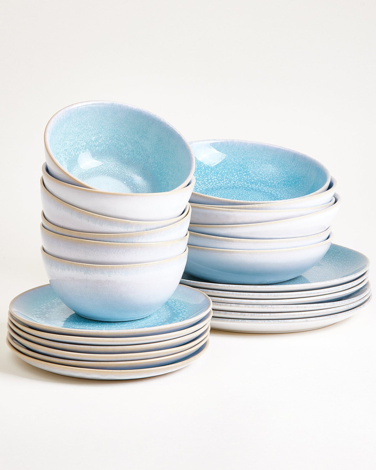 Cordoama Geschirr-Set classic aqua 24-teilig