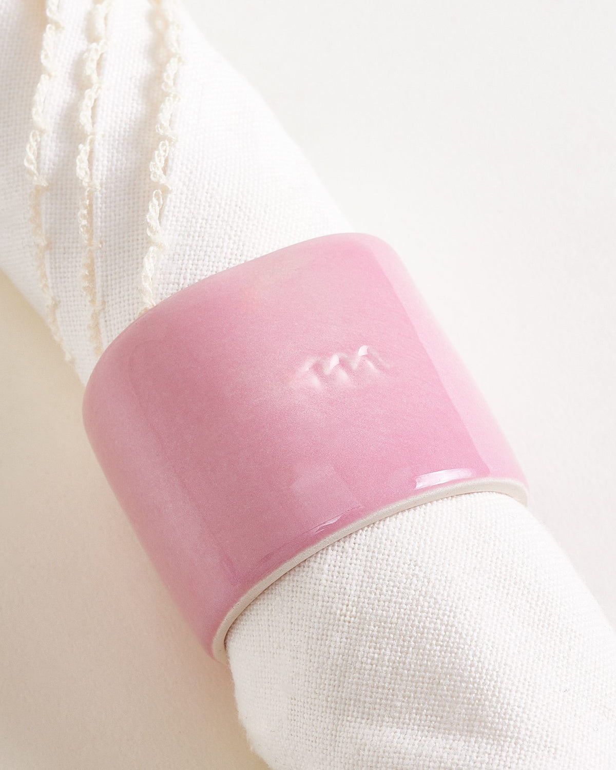 Faro - Napkin ring pink Set of 4