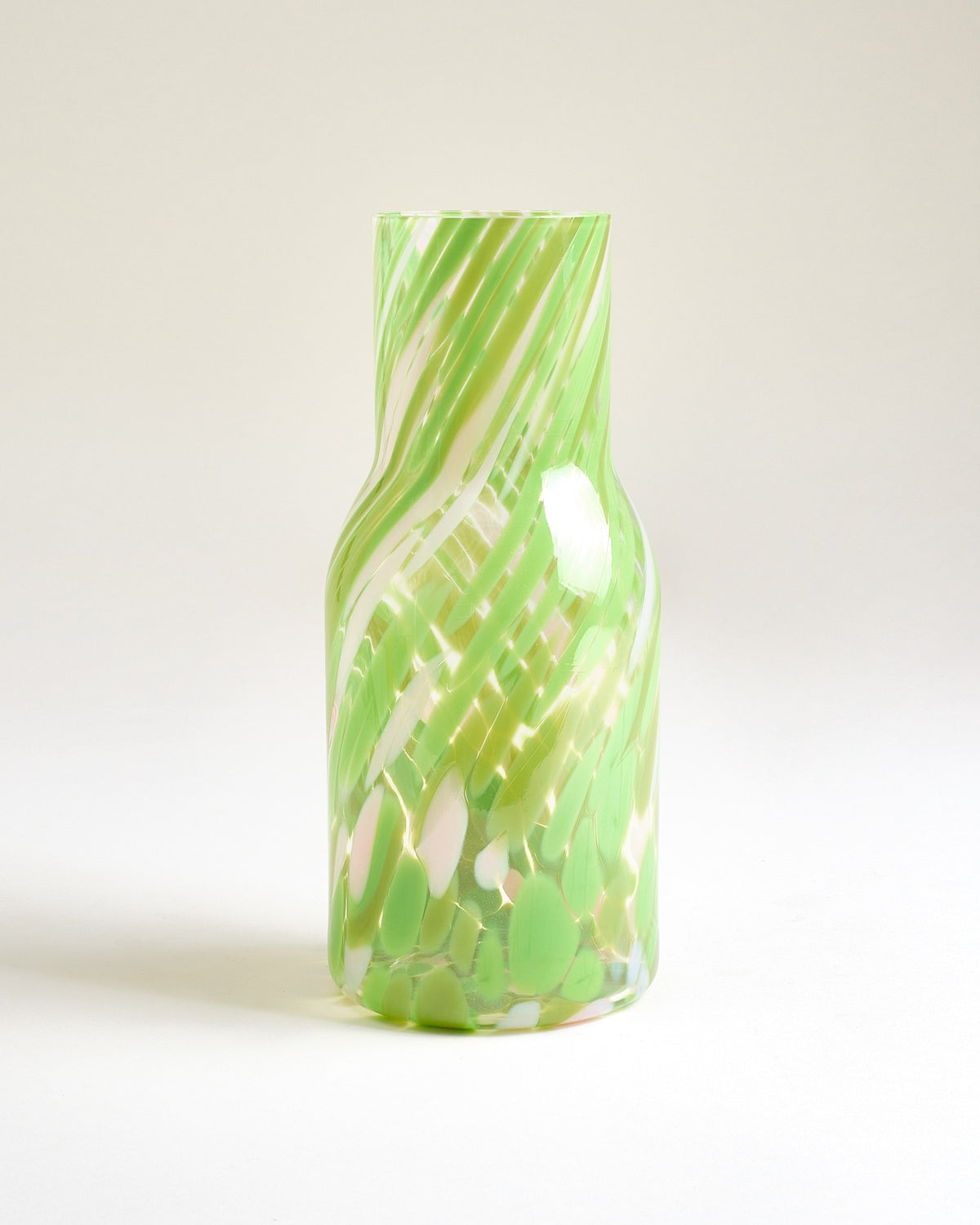 Joia - Caraffa in vetro drops verde rosa