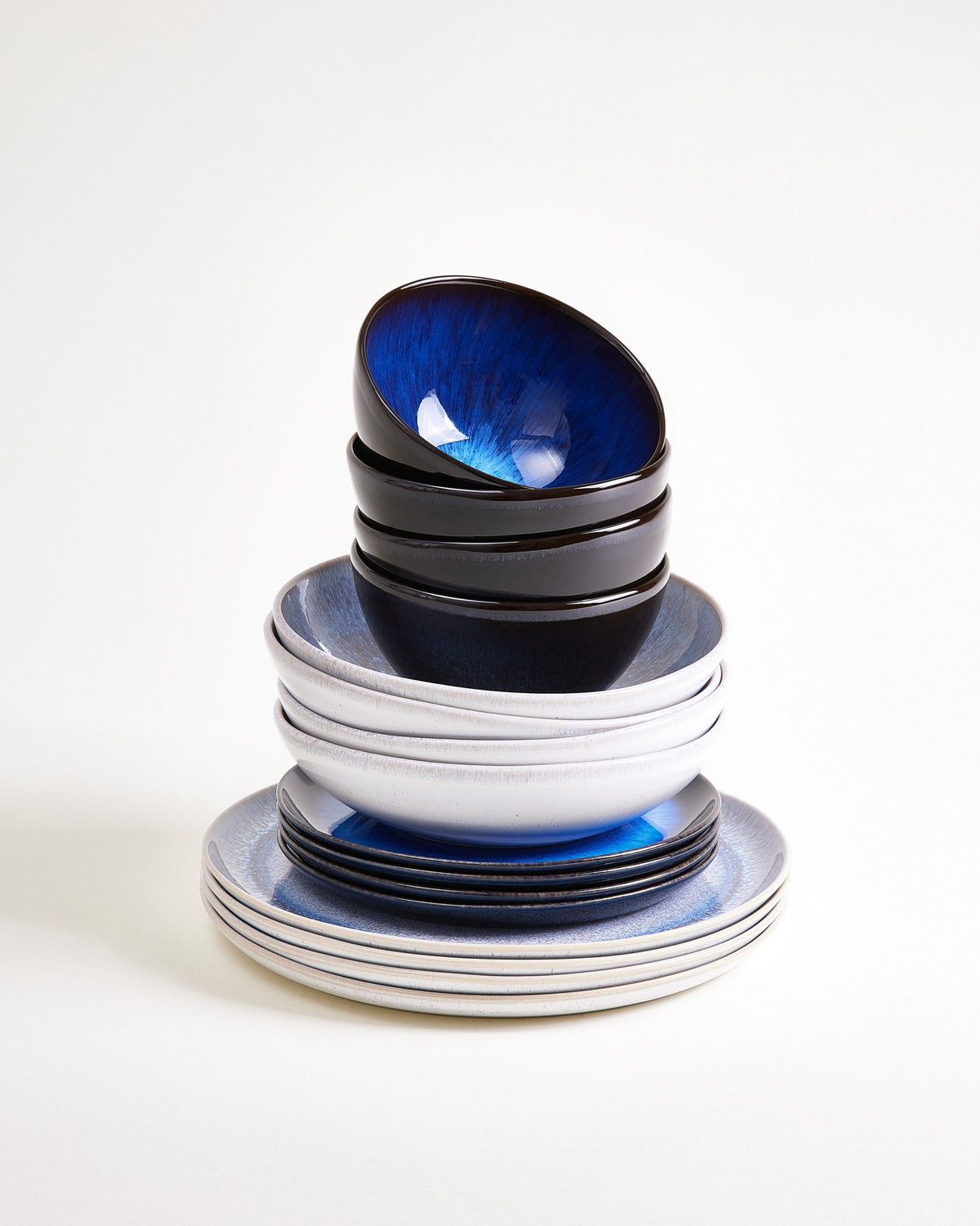 Melides Geschirr-Set deepseablue stoneblue 16-teilig