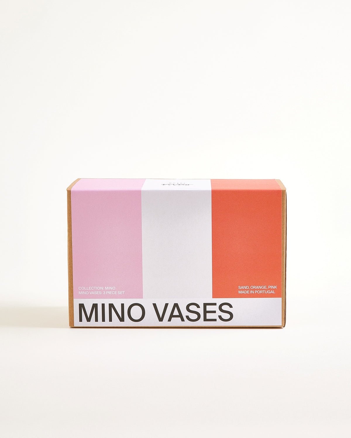 Mino Vase S 3er-Set sand orange rosa
