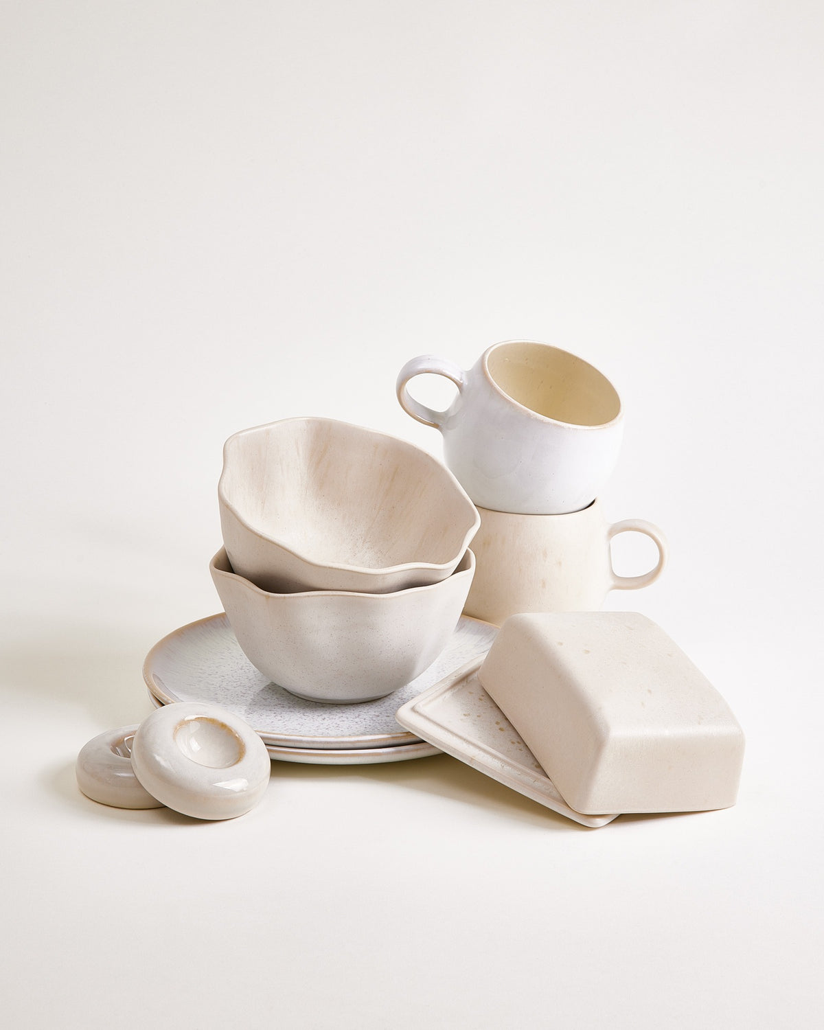 Tableware set Morning Sands sand 9 pieces